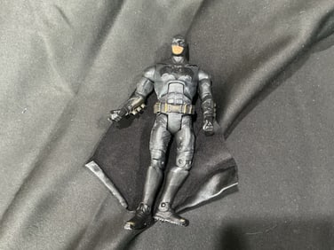 Batman Action Figure Gray Suit with Sculpted Black Cape