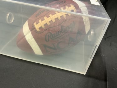 USC Football Signed by John Arnett in Display Case