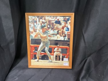 Mark McGwire Signed Framed Photograph (Oakland Athletics, Rookie Era)