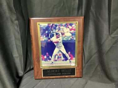 Albert Belle Cleveland Indians Display Plaque