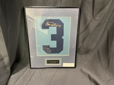 Alex Rodriguez Signed Framed Jersey Number Display