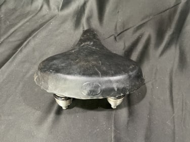 Vintage Messenger Bicycle Saddle Black