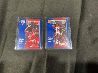 Michael Jordan 1991 All-Star Cards (Pair)