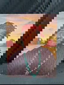 Hopi By Fred Duran - Original Oil On Canvas (22" X 28")