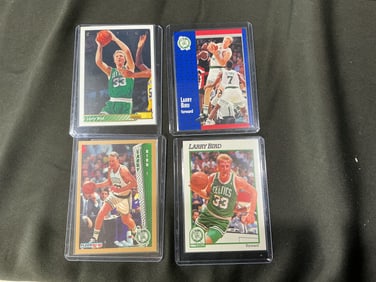 Larry Bird NBA trading Card Group (4 Cards)