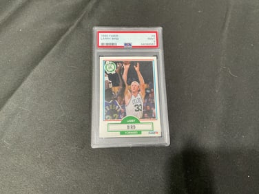 1990-91 Fleer #8 Larry Bird PSA Mint 9 Graded Card - Boston Celtics (Cert #54088987)