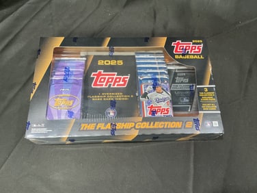 2025 Topps Baseball The Flagship Collection 2 Exclusive Sealed Box - 12 Packs + Oversized & Bonus