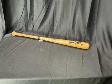 Ernie Banks Signed Adirondack Milk Duds Bat