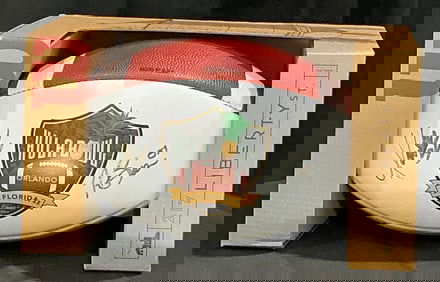 Joe DeLamielleure & multiple signatures, Triple-Signed Hula Bowl Orlando 2022 Commemorative