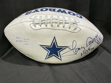 Tony Dorsett Autographed Dallas Cowboys Football