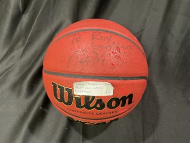 Wilson NCAA Composite Leather Basketball Signed by Magic Johnson and Personalized