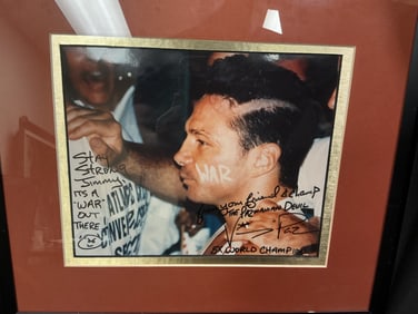 Vinny Pazienza Autographed & Inscribed Boxing Photo (Framed)