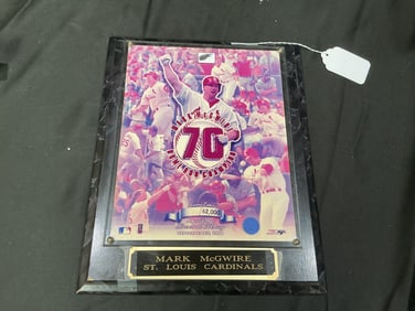 Mark McGwire 70 Home Runs Commemorative Plaque St. Louis Cardinals