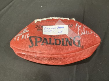 Spalding NFL Leather Football Signed by Kerry Collins (#10)