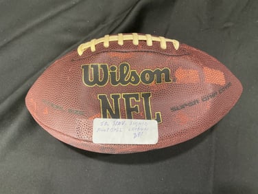 Wilson NFL Football with Black Ink Signature, Attributed to Junior Seau