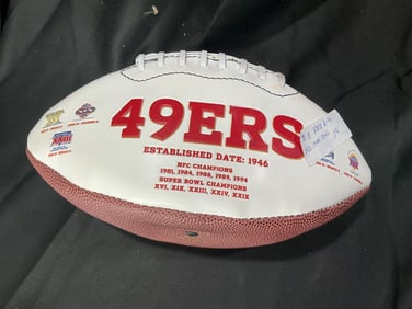 San Francisco 49ers Super Bowl Commemorative Football, Fred Kelly Signed (Unverified)