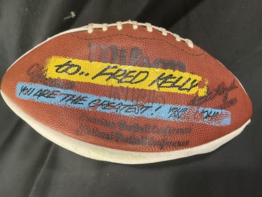 Fred Kelly commemorative Signed Wilson Football