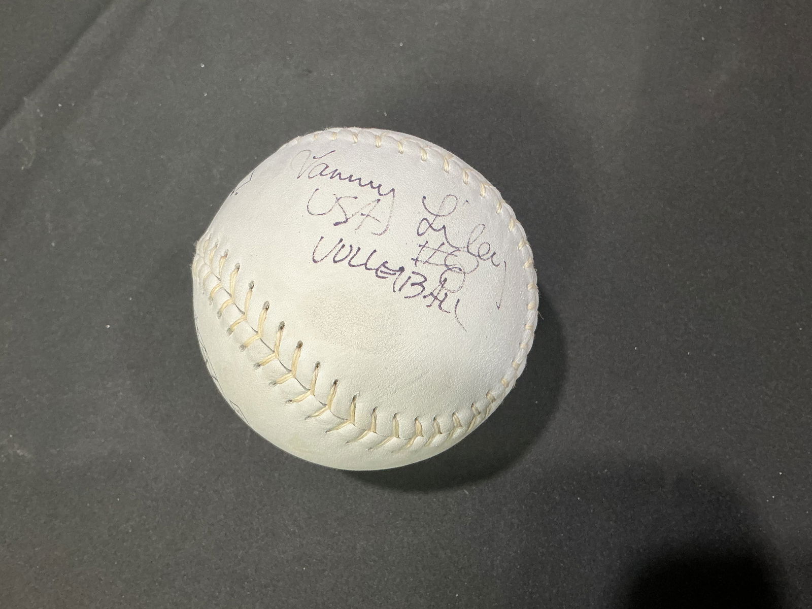Multi-Signed Baseball with Olympic-Themed Inscriptions (Identification Uncertain) (1 of 5)