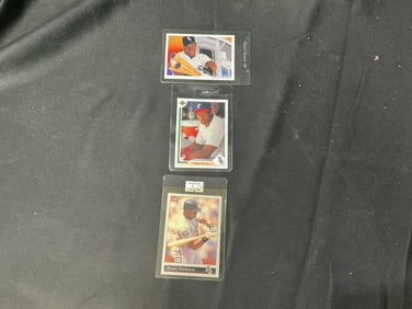 Frank Thomas Baseball Card Trio Featuring Early Career Chicago White Sox Issues