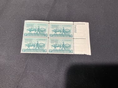 1949 U.S. 3¢ Minnesota Territorial Centennial Plate Block (4)