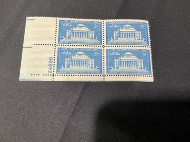 1954 U.S. 3¢ Columbia University Bicentennial Plate Block (4)