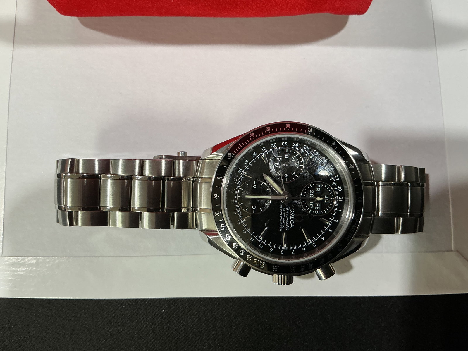 Unworn Omega Speedmaster Automatic Chronograph Wristwatch with Box and Papers (1 of 6)