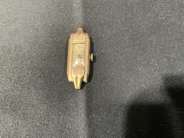 Vintage Art Deco Rectangular Wristwatch, Gold-Filled Case, 1930s-1940s