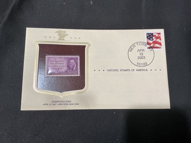 Joseph Pulitzer Historic Stamps of America Commemorative FDC