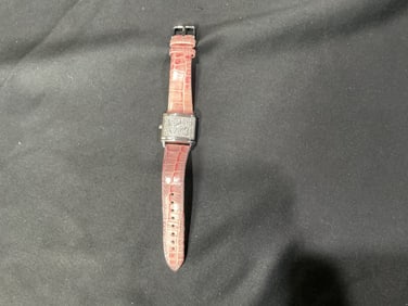 Anne Klein Rectangular Wristwatch, Stainless Steel Case, Swiss Made