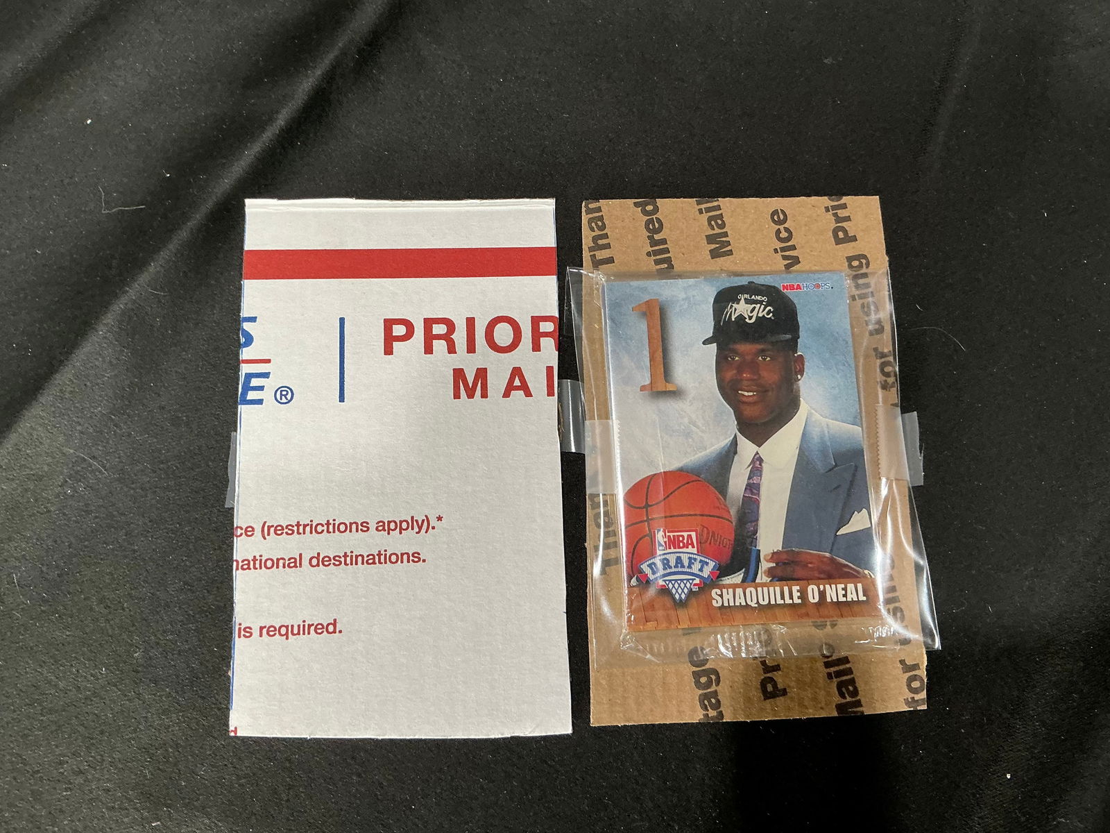 Sealed 1992-93 NBA Hoops Draft Redemption #A Shaquille O'Neal Rookie Card in Original Mailing (1 of 1)