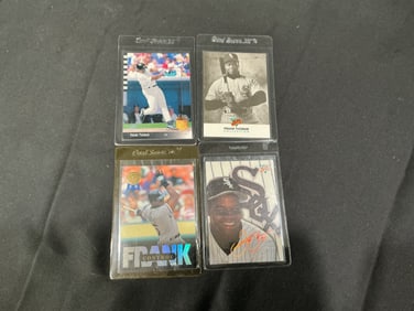 Group of Four Vintage Frank Thomas Chicago White Sox Baseball Cards
