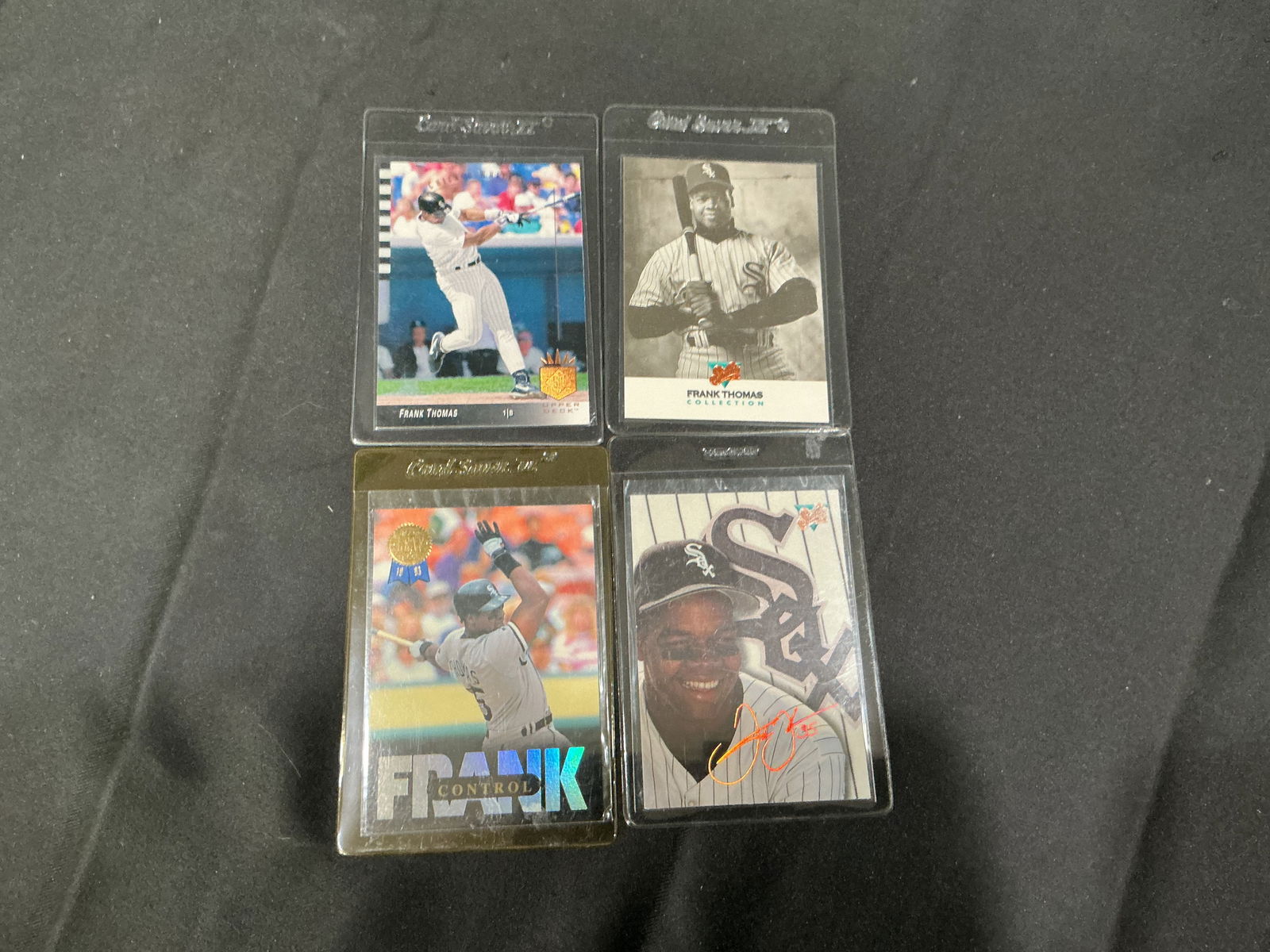 Group of Four Vintage Frank Thomas Chicago White Sox Baseball Cards (1 of 2)