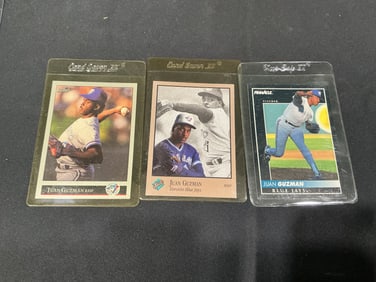 Group of Three Vintage Juan Guzman Toronto Blue Jays Baseball Cards