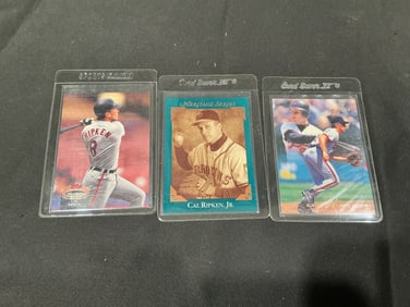 Group of Three Vintage Cal Ripken Jr. Baltimore Orioles Baseball Cards