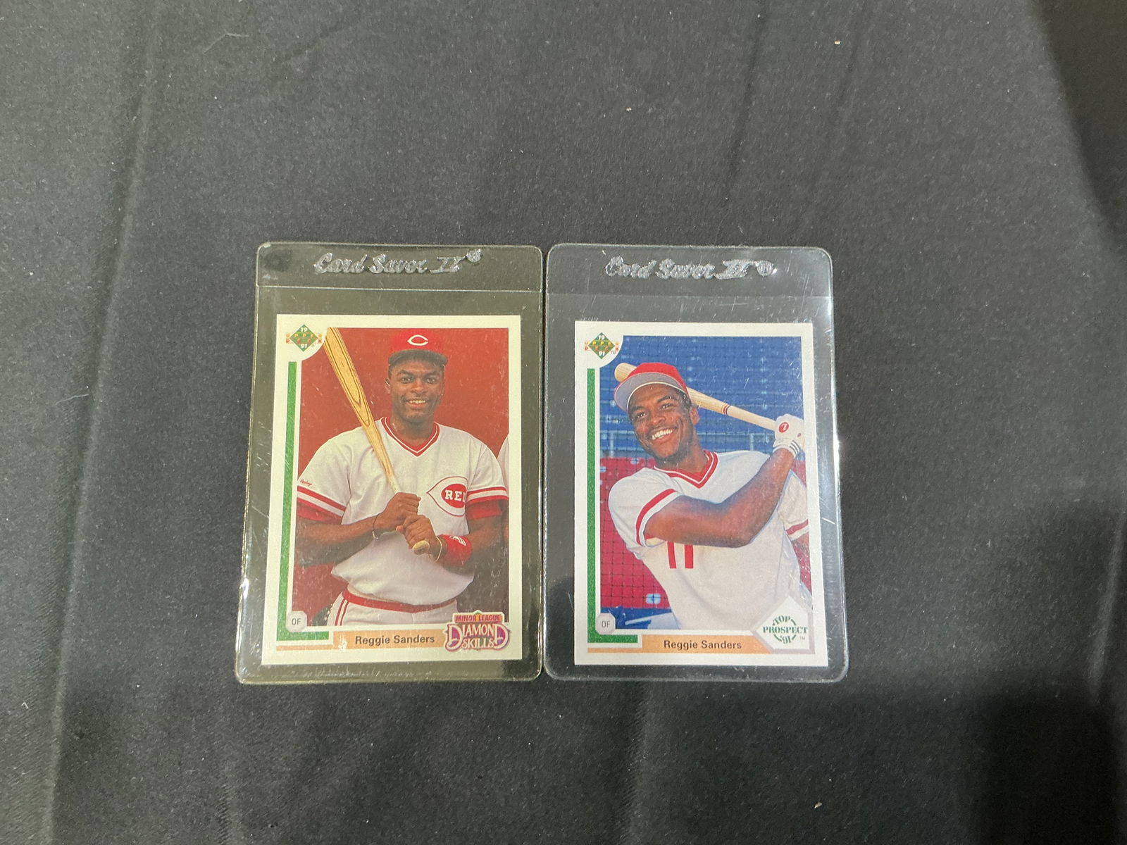 Two Reggie Sanders Cincinnati Reds Prospect Baseball Cards (1 of 2)