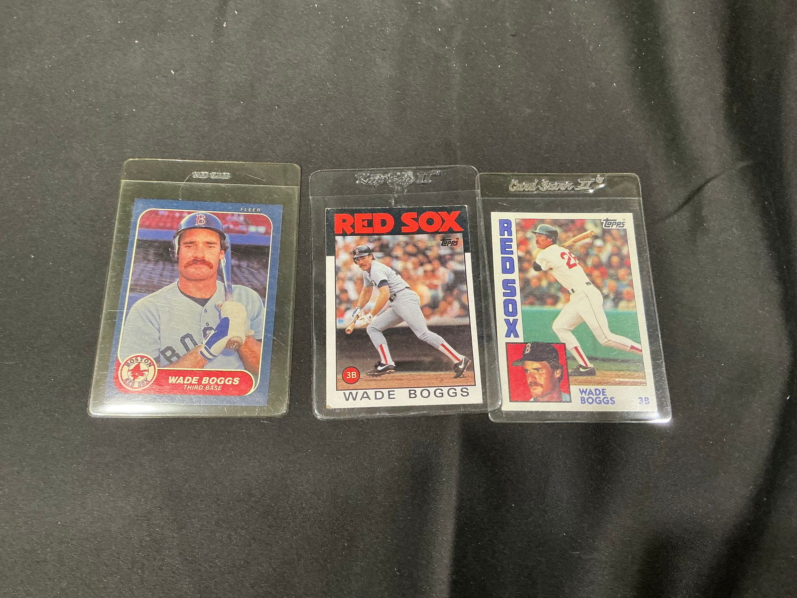 Three Wade Boggs Boston Red Sox Baseball Cards (1 of 2)