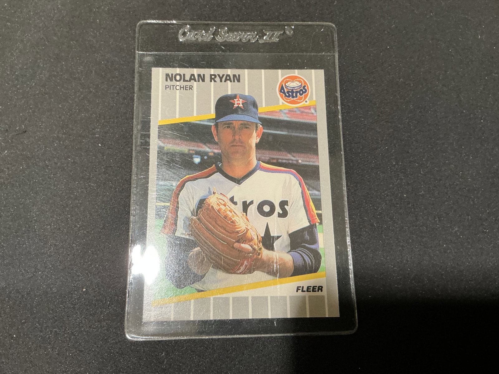 Vintage Nolan Ryan pitcher card: Made by fleer, 368, in 1988, featuring a picture of him on the Astros with his stats and facts on the back, house in a large plastic protective sleeve.