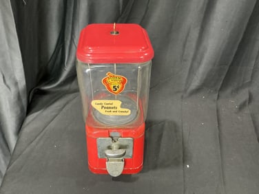Vintage Acorn 5¢ Candy Vending Machine