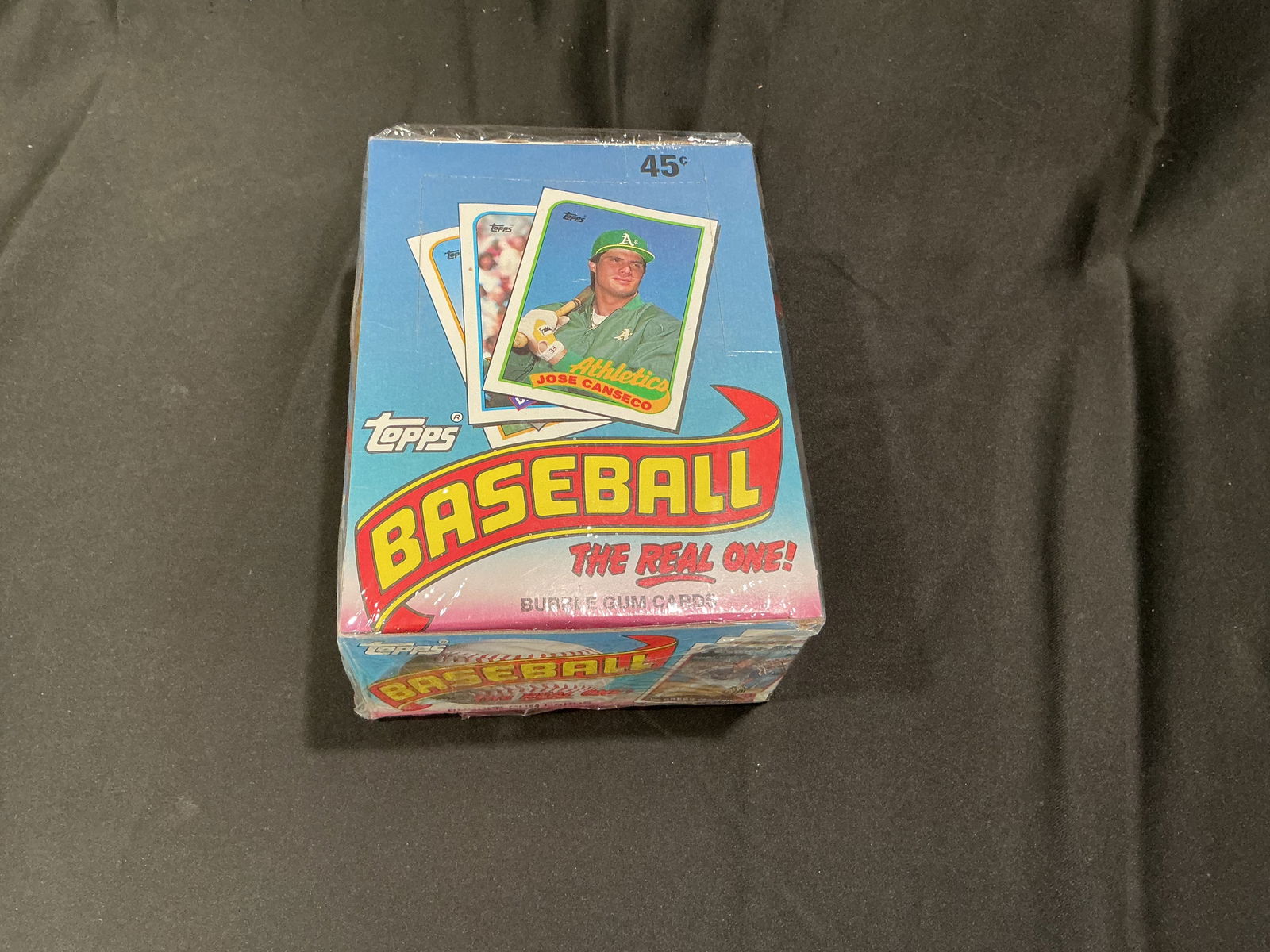 1989 Topps Baseball "The Real One!" Factory-Sealed Wax Box, 45 Packs (1 of 6)