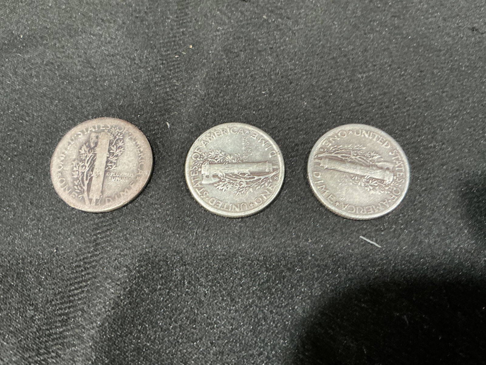 Three Mercury Silver Dimes - 2