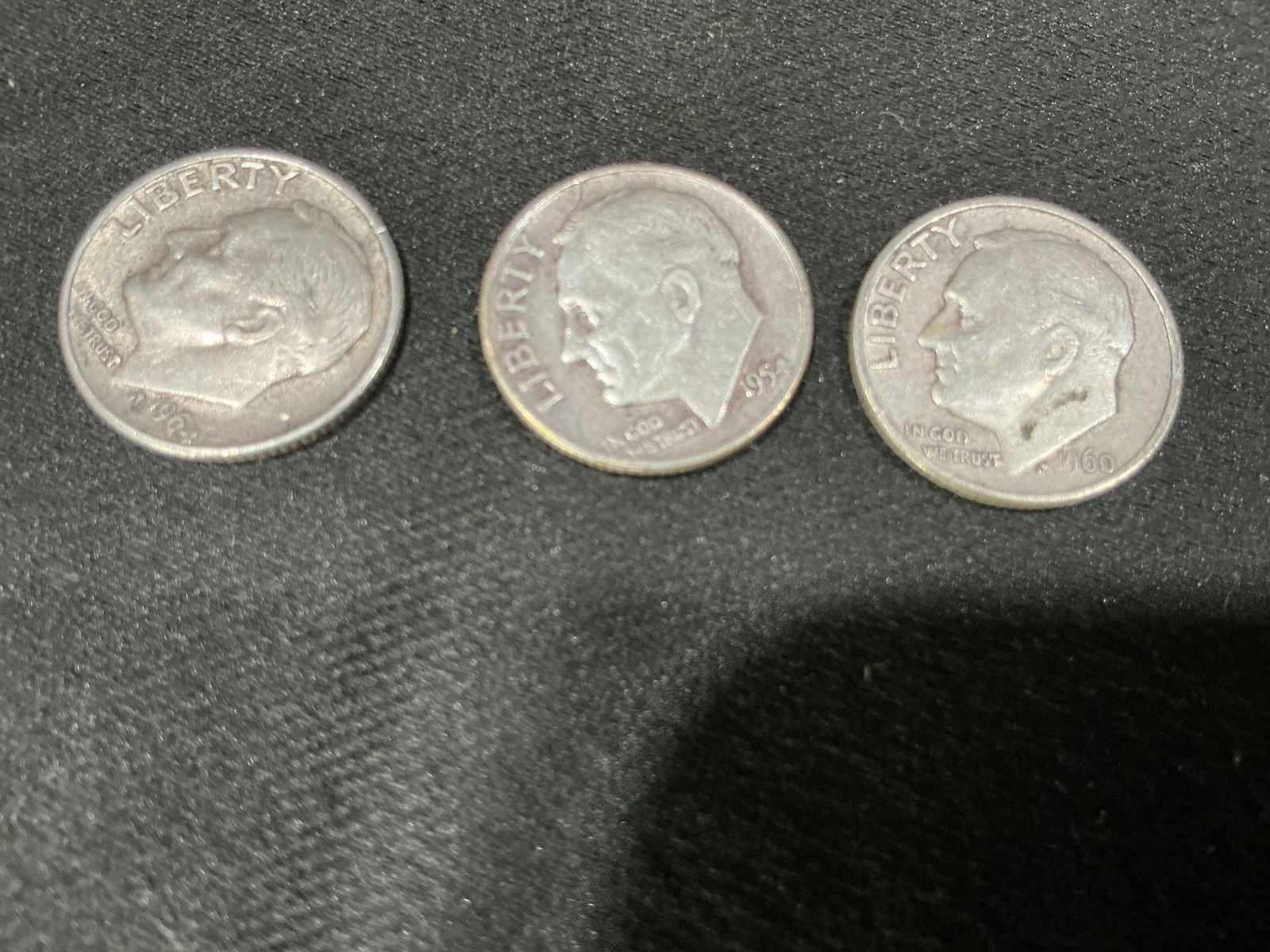 Three Silver Roosevelt Dimes (1 of 2)