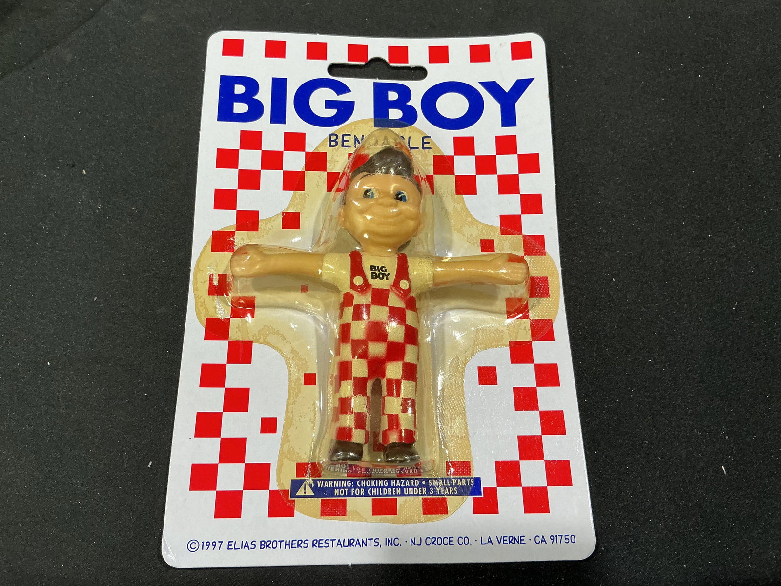 Vintage 1997 Big Boy Bendable Figure on Original Card (1 of 2)
