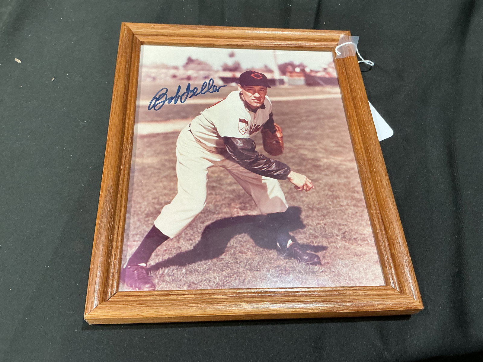 Framed Autographed Bob Feller Cleveland Indians Photo (1 of 2)