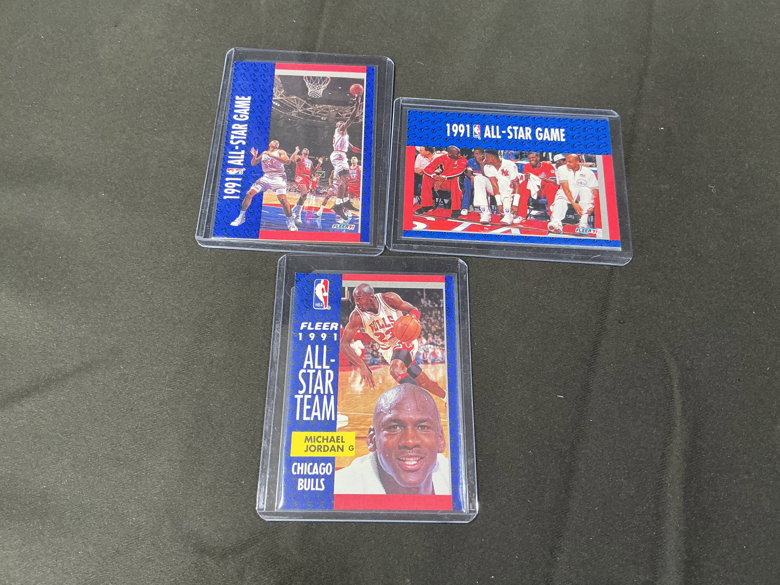 Group of 1991 Fleer Michael Jordan NBA All-Star Basketball Cards (3) (1 of 2)