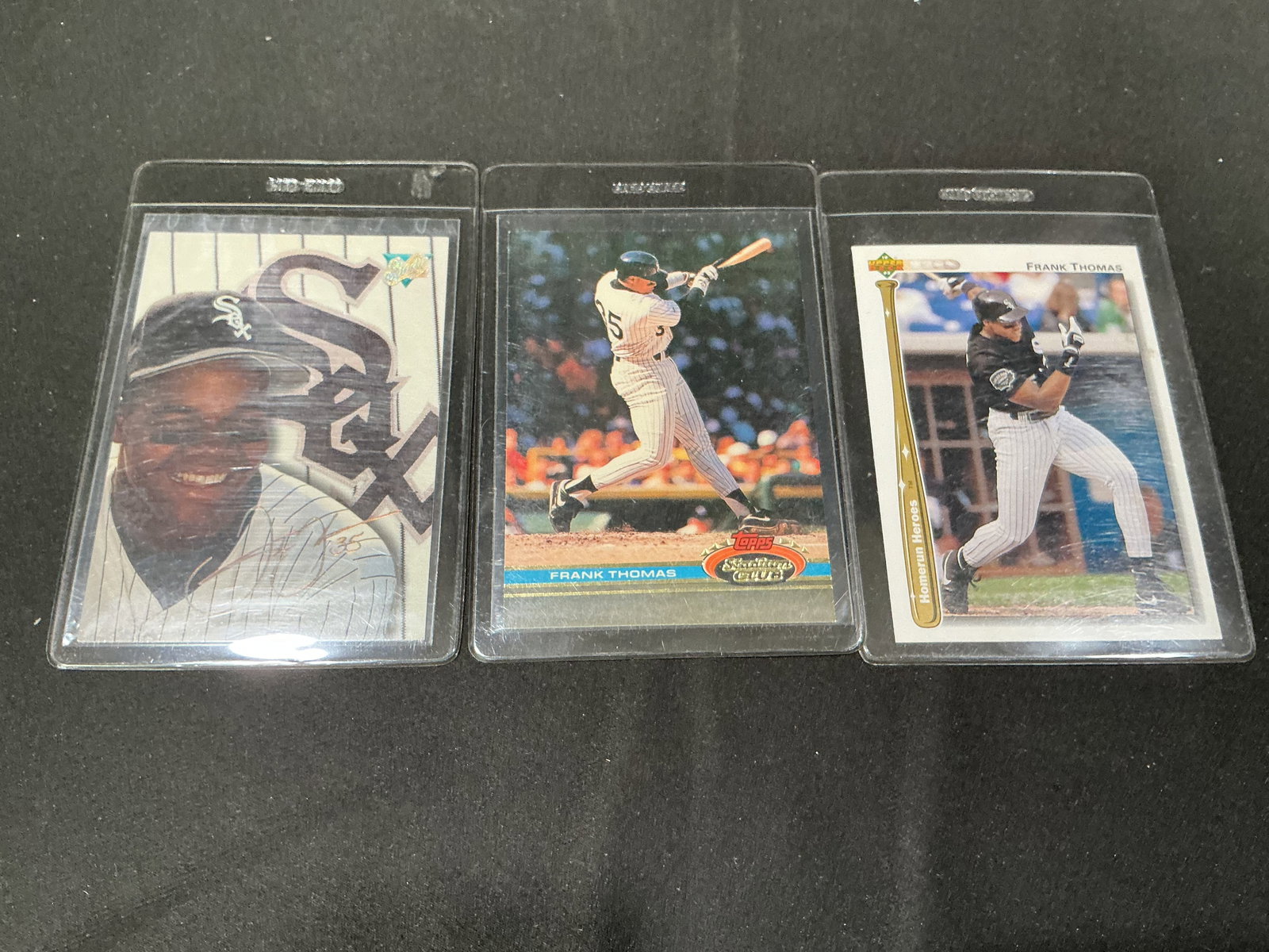 Group of Vintage Frank Thomas Chicago White Sox MLB Baseball Cards (3 Cards) (1 of 2)