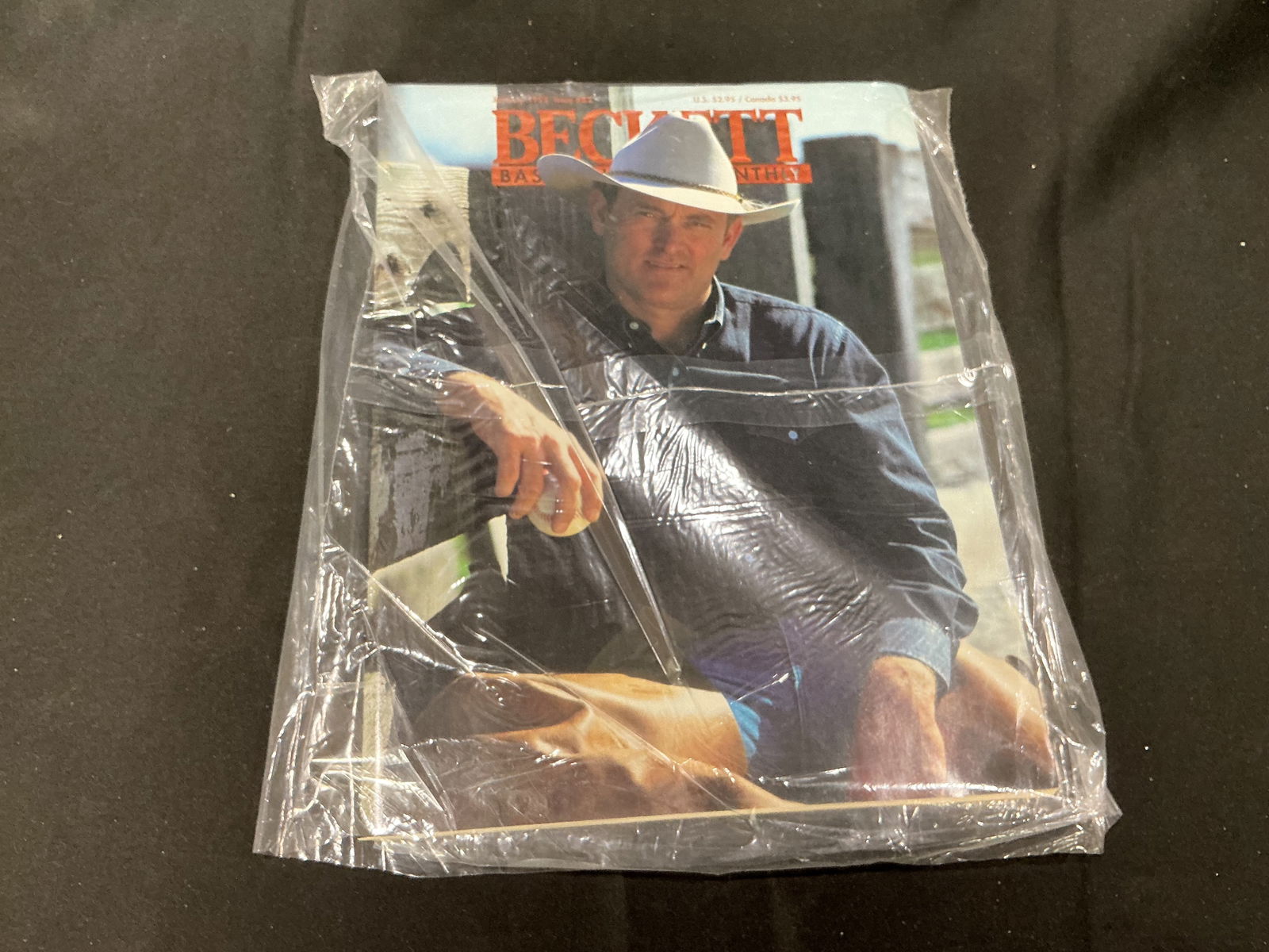 Sealed Beckett Baseball Card Monthly magazine with subscription insert (cowboy cover) (1 of 2)