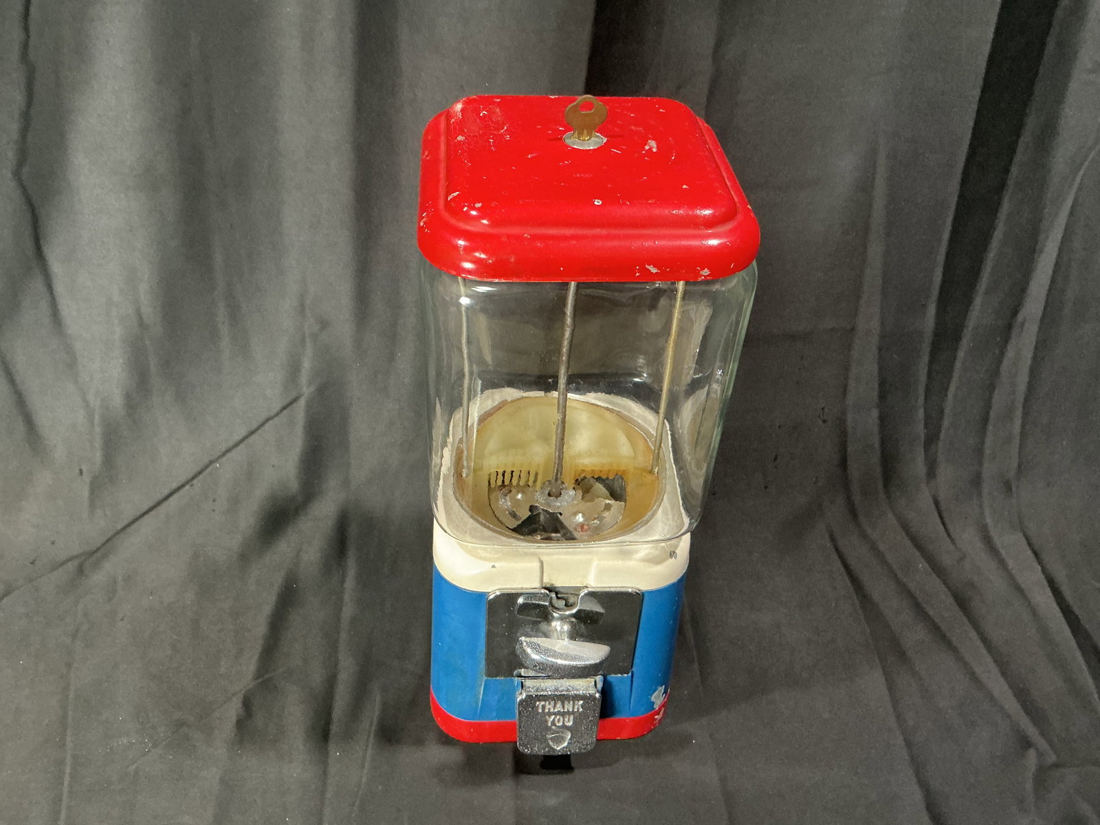 Vintage Red, White & Blue Countertop Gumball / Candy Vending Machine (1 of 5)