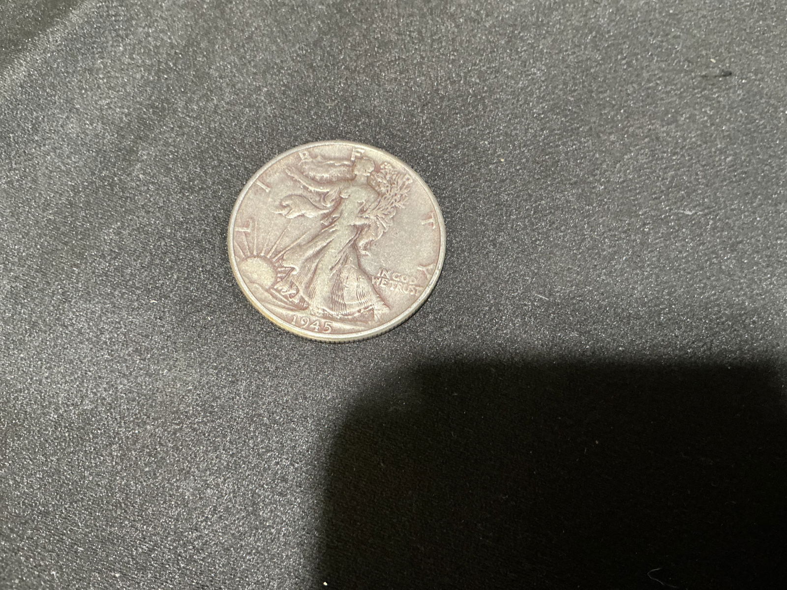 1945 Walking Liberty 90% Silver Half Dollar Coin (1 of 2)