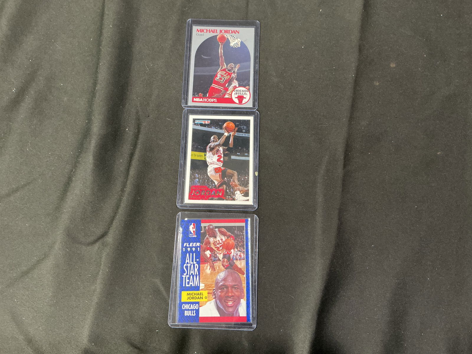 Group of Vintage Michael Jordan Chicago Bulls NBA Basketball Cards (3) (1 of 1)