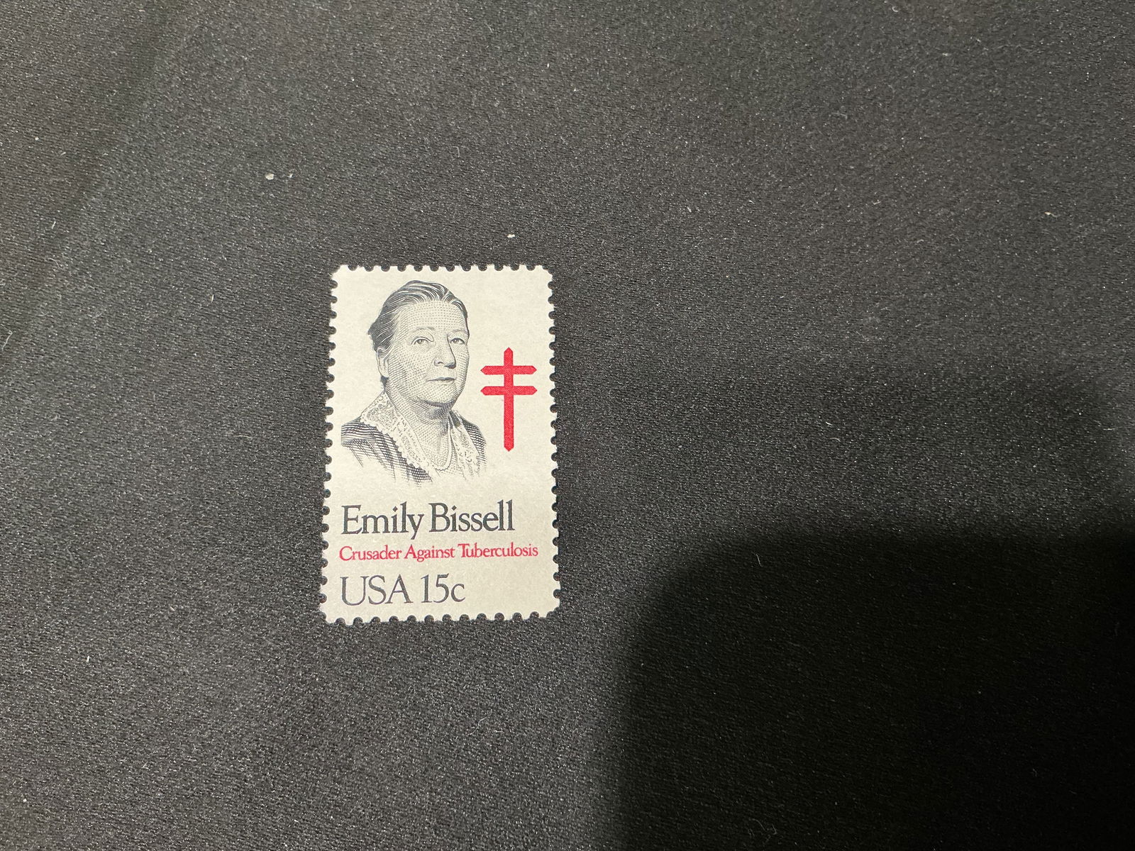 USA 15 Emily Bissell Crusade Against Tuberculosis' Stamp: U.S. 15 Emily Bissell stamp (Crusade Against Tuberculosis) single as pictured.